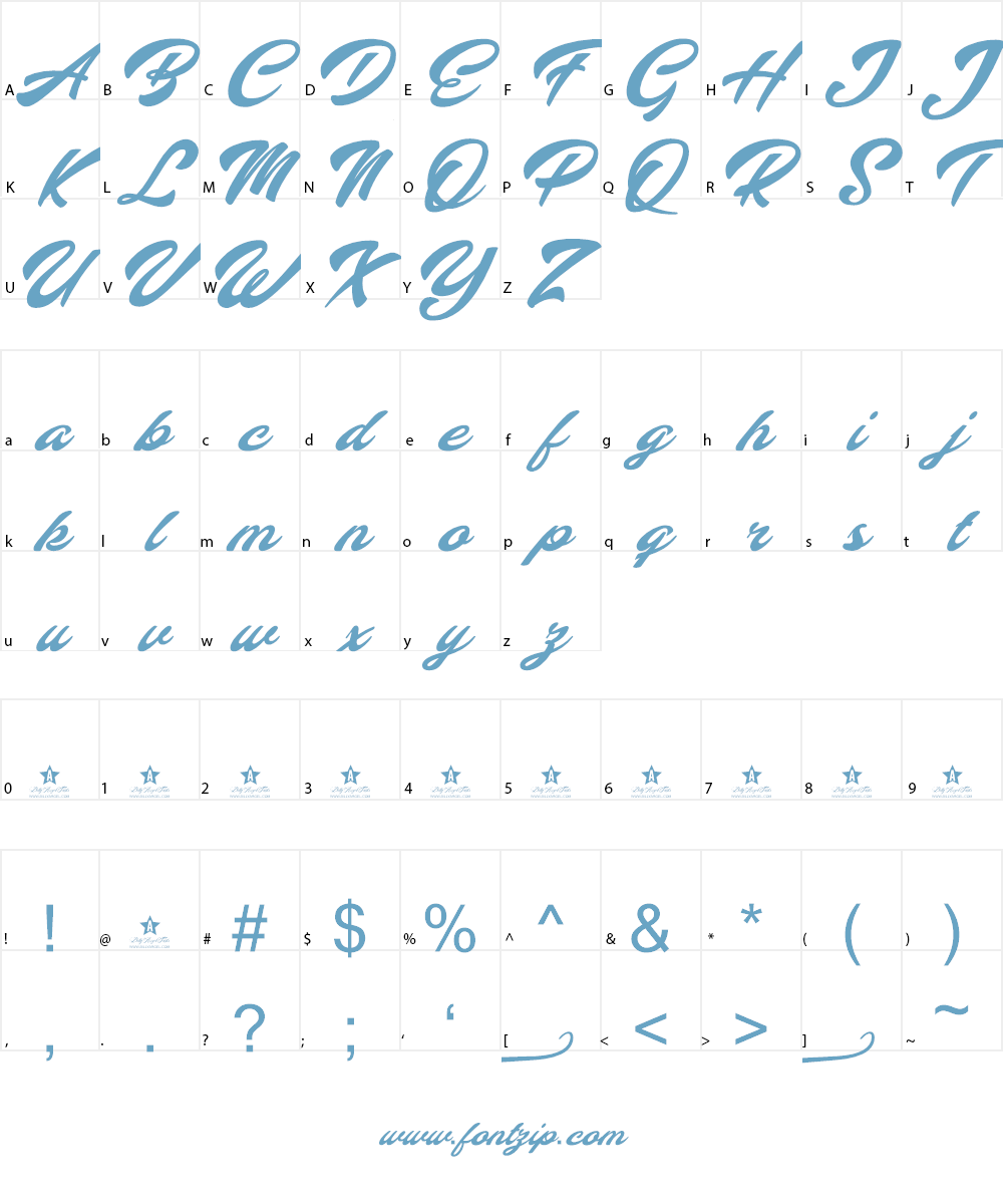 Altavista Personal Use Font Character